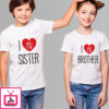I Love My Brother -Sister Sibling T-Shirt