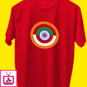 India Flag Circle On T-Shirt India Flag Circle On T-Shirt