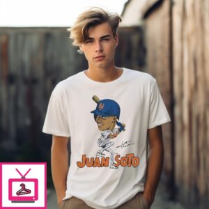 Juan Soto Ny Mets Signature Caricature T-Shirt