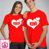 King Queen Heart – Cotton Couple T-Shirts