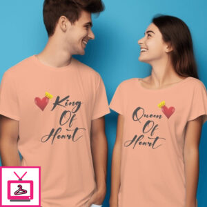 King-Queen Of Heart Couple T-Shirt