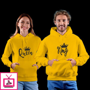 King Queen Yellow Hoodie