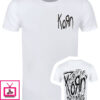 Korn Scratched Type Men’s White T-Shirt