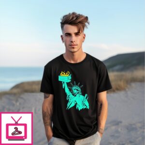 Lady Liberty Dumpster Fire Trump 2025 T-Shirt