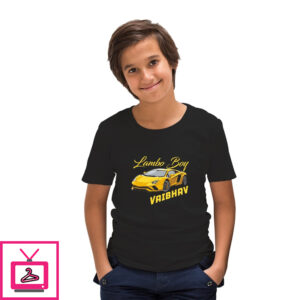 Lambo Boy With Custom Name T-Shirt