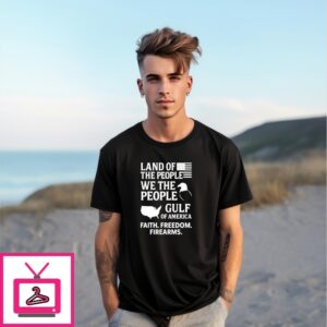 Land Of The People We The People Gulf Of America Flag Map Bird Icon T-Shirt