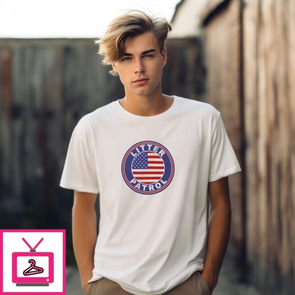 Litter Patrol America Flag T-Shirt