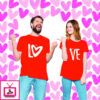 Lo Ve – Couple T-Shirts For Valentine Pre-Wedding Gifts