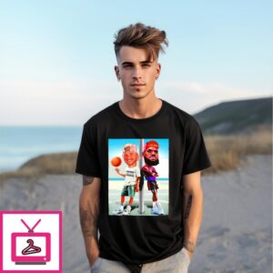 Luka Doncic And Lebron James Los Angeles Lakers Nba Cartoon T-Shirt