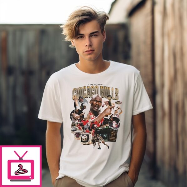 Michael Jordan Chicago Bulls 4X Nba Champions T-Shirt