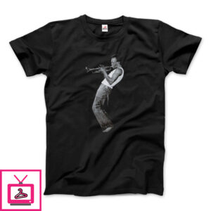 Miles Davis Playing his Trumpet Artwork T-Shirt