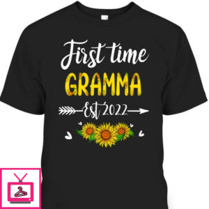 Mother’s Day T-Shirt First Time Gramma Est 2022