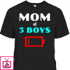 Mother’s Day T-Shirt Mom Of 3 Boys Gift For Mom From Son