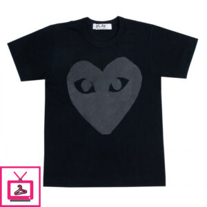 PLAY Black T-Shirt Black Heart Screenprint