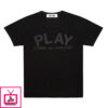 PLAY Black T-Shirt Black Text Screenprint