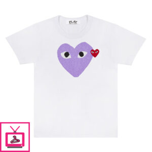 PLAY T-Shirt Pastel Heart and Red Emblem
