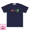 PLAY T-Shirt With RedGreenBlack Hearts