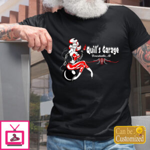 Personalized Pin Up Garage Pinstripe T Shirts