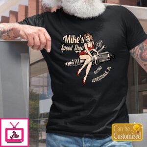 Personalized Pinup Girl Vehicle Pinstripe Shirts
