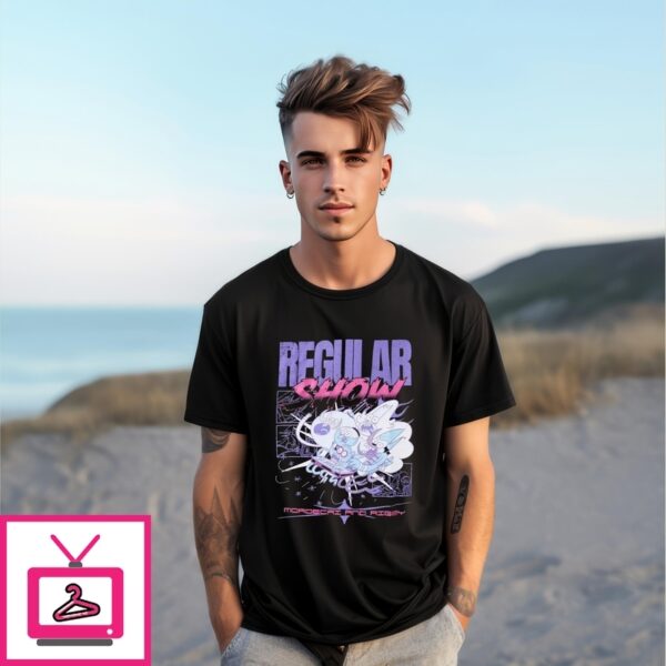 Regular Show Shocked Group Mordecai And Grey T-Shirt