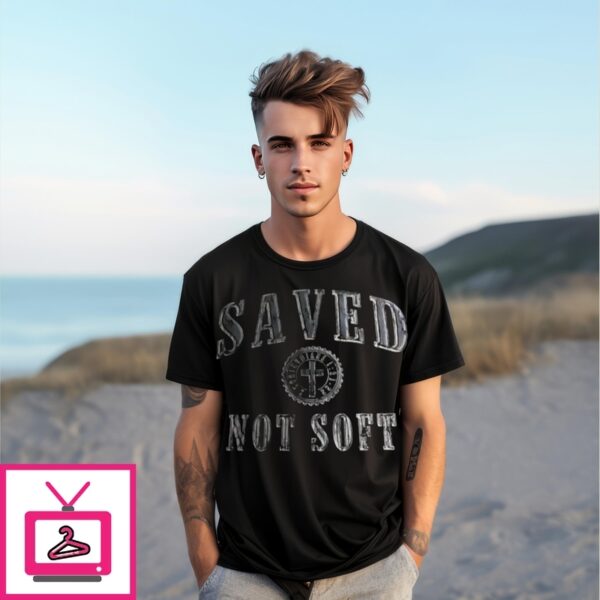 Saved Not Soft Cross Symbol Graphic T-Shirt