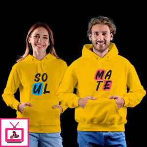 Soul Mate White Couple Hoodie