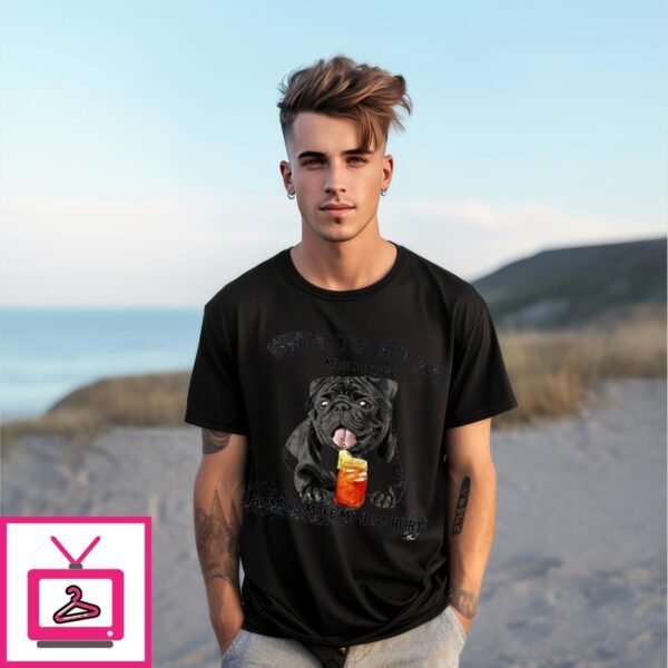 Sweet Tea And Pugs Make Me Happy Humans Make My Head Hurt T-Shirt