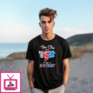 This Girl Loves Her Detroit Map 2025 T-Shirt