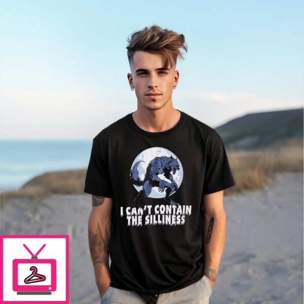 Wolf Can’T Contain Silliness Moon T-Shirt