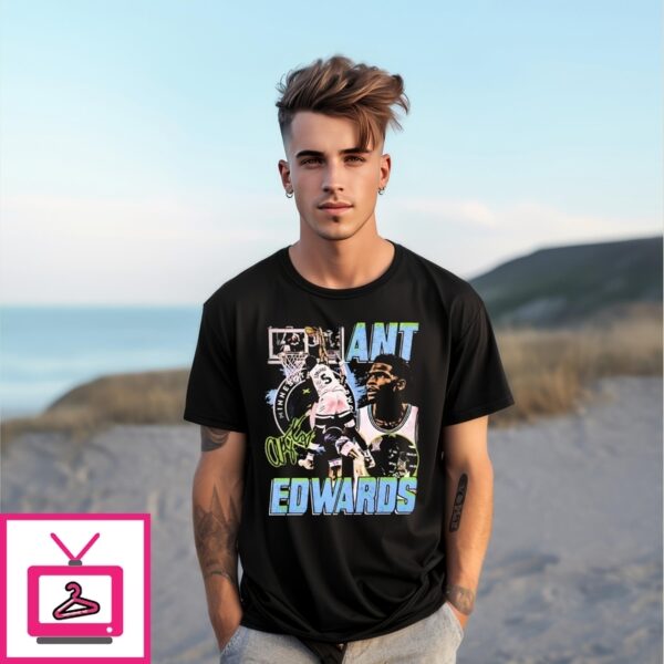 Anthony Edwards Timberwolves Basketball Vintage Bootleg Style T-Shirt