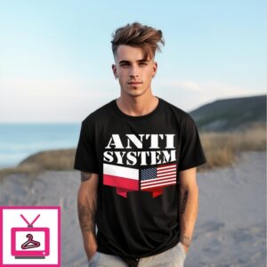 Anti-System Polish American Flags T-Shirt