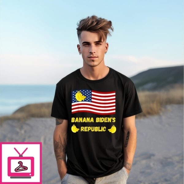 Banana Biden’S Republic With American Flag T-Shirt