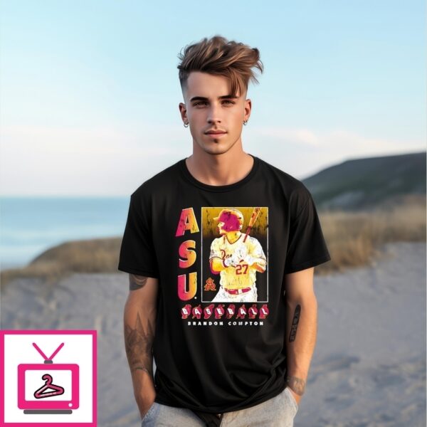 Brandon Compton Arizona State Baseball Box T-Shirt