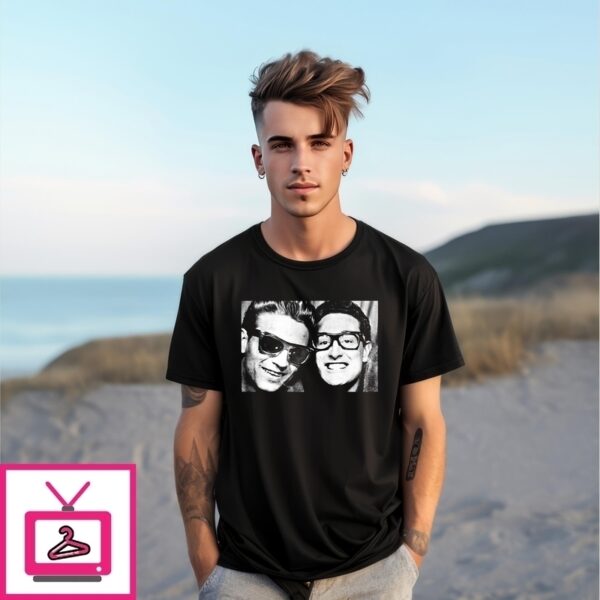 Buddy Holly And Waylon Jennings Photobooth Smiling T-Shirt
