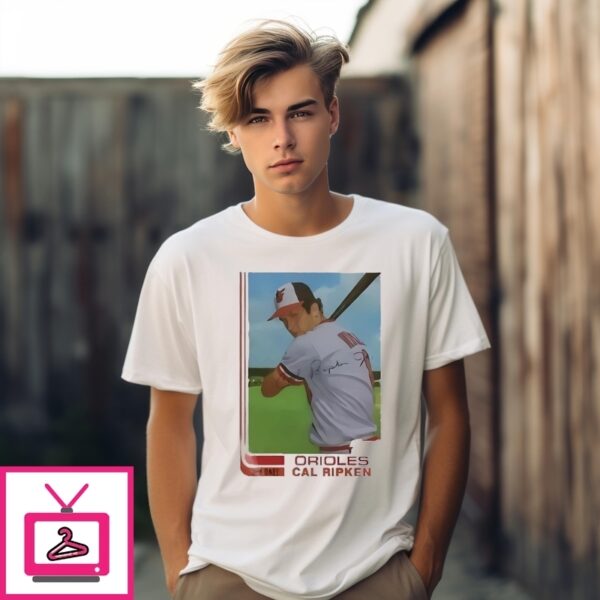 Cal Ripken Jr Baltimore Orioles Mlb Baseball Card Player T-Shirt