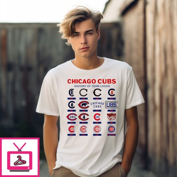 Chicago Cubs History Of Team Logos 2025 T-Shirt