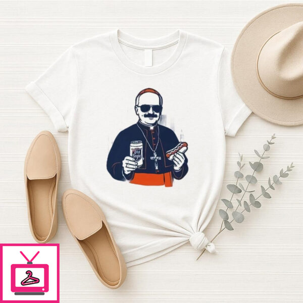 Chicago Pope Leo Xiv Da Pope Hot Dog Old Style Meme T-Shirt