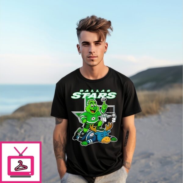 Dallas Stars Beat Winnipeg Jets West 2Nd Round Final 4-2 Mascots T-Shirt