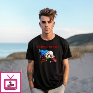 Dog I’M Doing My Part By Being Thicker Than A Bowl Of Oatmeal Flag T-Shirt