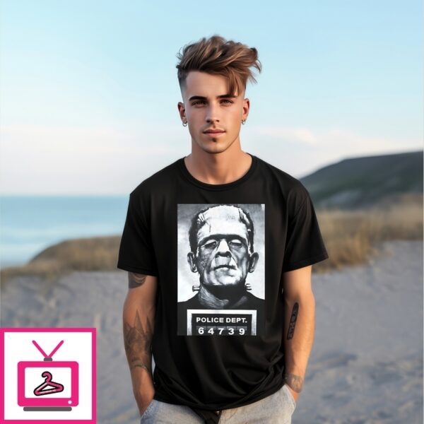 Frankenstein Police Dept 64739 Mugshot T-Shirt