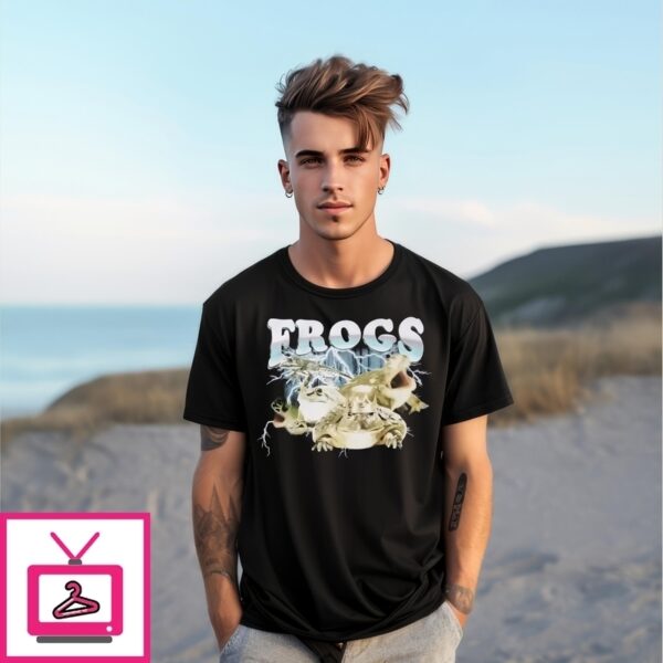 Frogs Collage Vintage Bootleg Style T-Shirt