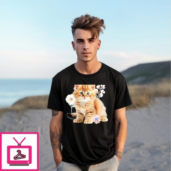 Fuck Off Cat Flower T-Shirt