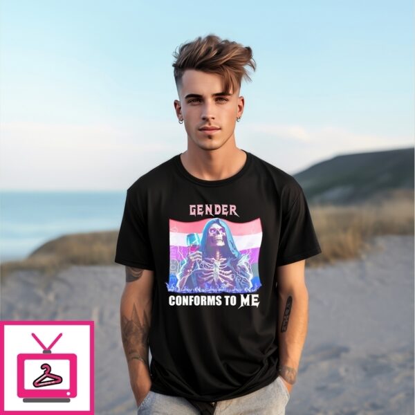 Gender Conforms To Me Transgender Pride Skeleton T-Shirt
