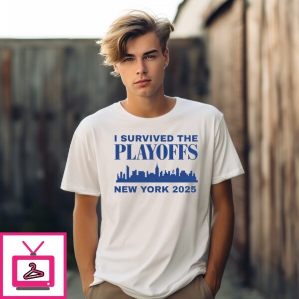 I Survived The Playoffs New York 2025 City Skyline T-Shirt