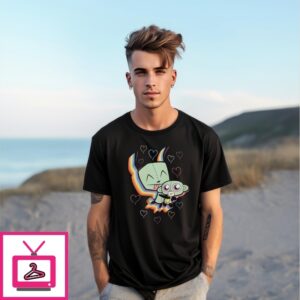 Invader Zim Gir Rainbow Hearts T-Shirt