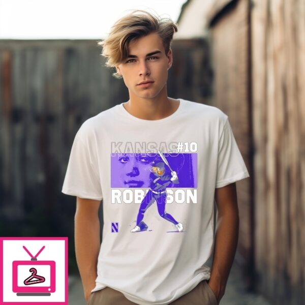 Kansas Robinson Northwestern Softball Eye Caricature T-Shirt