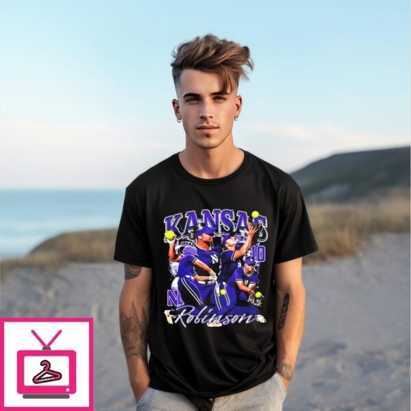 Kansas Robinson Northwestern Softball  Player Collage T-Shirt