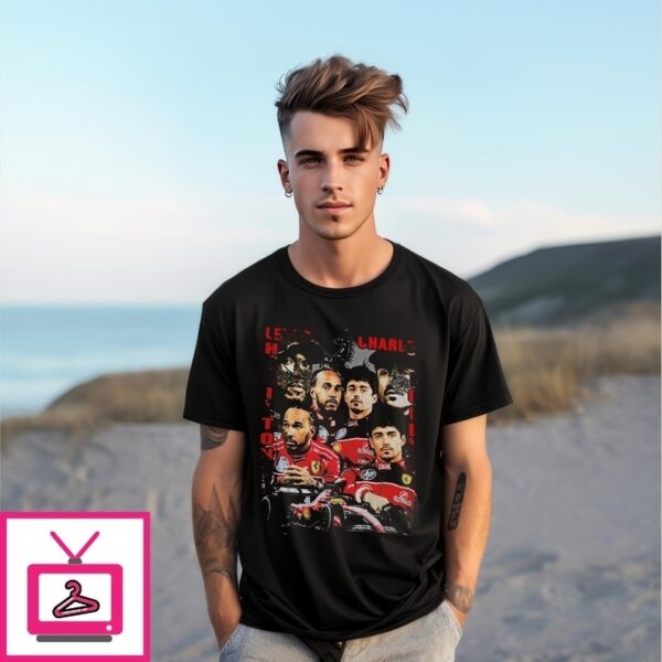 Lewis Hamilton Charles Leclerc Scuderia Bootleg Fan Vintage Bootleg Style T-Shirt