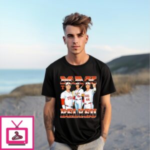 Max Belyeu Texas Baseball Player Collage T-Shirt