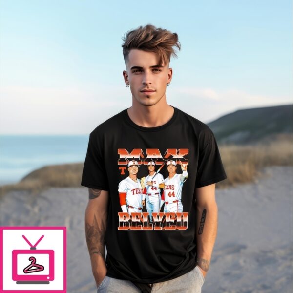Max Belyeu Texas Baseball Player Collage T-Shirt